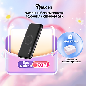 Mua Sạc dự phòng Energizer 10 000mAh /3.7V Li-Polymer QE10009PQBK  Sạc nhanh 20W  Sạc không dây 18W  bảo hành 24 tháng 1 đổi 1 - Hàng chính hãng