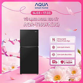 Tủ lạnh AQUA 130L ngăn đá trên AQR-T160FA(BS) - Freeship toàn quốc - Hàng chính hãng