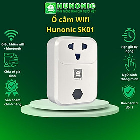 Ổ Cắm Wifi Thông Minh Hunonic SK01 Công Suất Lớn 4000W Điều Khiển Từ Xa Bằng Điện Thoại Thông Qua Wifi