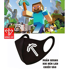SALE- Khẩu Trang Phản Quang Cúp diamond minecraft Trẻ em