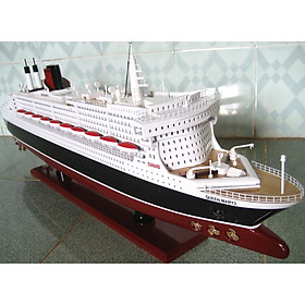 Du thuyền gỗ Queen Mary 2 dài 80cm trang trí (hàng cao cấp, không lắp ráp)