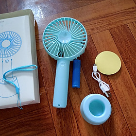 Mua Quạt cầm tay - Quạt mini tích điện có chân để bàn tiện ích 3 mức độ gió siêu mát