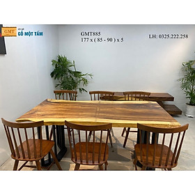 Mua Bàn Gỗ Me Tây Nguyên Tấm  Bàn Làm Việc Gỗ Me Tây  Bàn Sân Vườn Gỗ Me Tây Dài 1 77m Rộng 90cm Dày 5cm