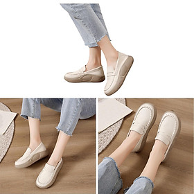 Women Casual Shoes Comfortable Fashion Thick Bottom Slip on Platform for Outdoor Walking