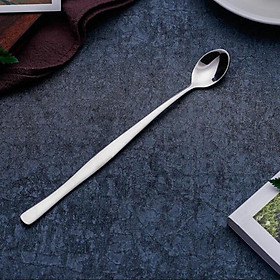 Stainless Steel Long Handle Coffee Spoons For Ice Cream Latte Sundae Serving