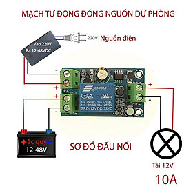 Module mạch tự động đóng nguồn dự phòng X804 12-48VDC 10A