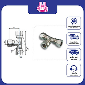 Mua Đầu nối chữ T khí nén ren ngoài Pneumax series ART.209 - Hàng chính hãng