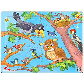 Tranh Xếp Hình A4 30 Mảnh - Bầy Chim 030-136