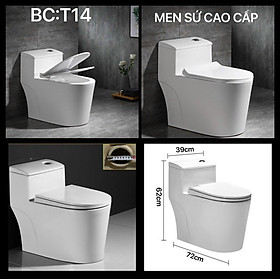 Mua Bồn cầu 1 khối KGT01 nắp đóng êm cao cấp  công nghệ men sứ nano kháng khuẩn kết hợp xả xoáy chống nghẹt - Hàng chính hãng