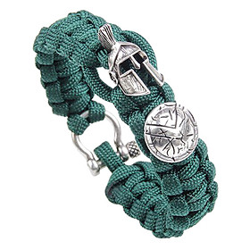 Vòng tay cao cấp SPARTA Vòng Tay Cao Cấp Dây Paracord Kiểu Dáng Chiến Binh - Xanh Emerald