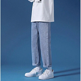 Quần jean Baggy , QUẦN jean bò ống rộng suông, dáng đứng Unisex phong cách hàn quốc 2021- thời trang nam Menswear