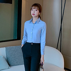 Áo sơ mi nữ Haint Boutique, Áo sơ mi công sở phong cách Hàn Quốc nhiều màu lựa chọn HB32