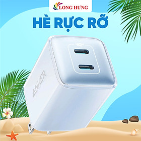 Cốc sạc Anker 521 Nano Pro 40W 2Type-C PiQ 3.0 PD A2038 - Hàng chính hãng