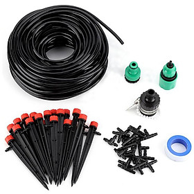 25MDIY Drip Irrigation System Automatic Watering Garden Hose Micro Drip Watering Kits with Adjustable Drippers