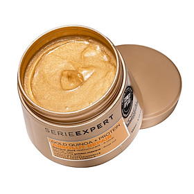 Hấp dầu nhũ vàng phục hồi tóc hư tổn nặng L'ORÉAL Serie Expert Gold Quinoa + Protein Absolut Repair Golden Masque Lightweight Touch 250ml