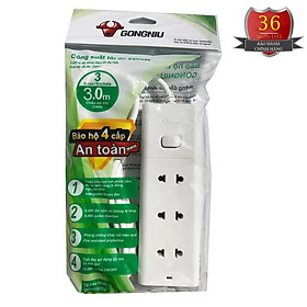Mua Ổ cắm điện chất lượng cao 3 ổ 1 công tắc 3 mét GONGNIU V1030-30 - Bảo hành 3 năm