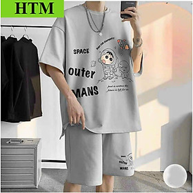 SET THỂ THAO NAM, TẬP GYM, MẶC NHÀ MÙA HÈ PHONG CÁCH CAO CẤP DT4 - Grey