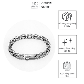 Lắc Tay Nam Bạc Thổ Nhĩ Kỳ Danny Jewelry Xi Rhodium Cao Cấp Không Đen II2T0002