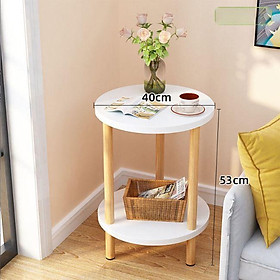 Mua Tab tròn - Bàn trà tròn 2 tầng - Kệ Decor không gian phòng khách  phòng ngủ hay căn hộ diện tích nhỏ hẹp