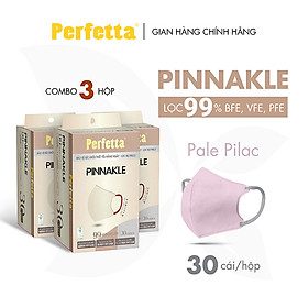 Combo 3 Hộp Khẩu Trang Perfetta Pinnakle 30 Cái/Hộp Cao Cấp - 3 Lớp Bảo Vệ, From 5D