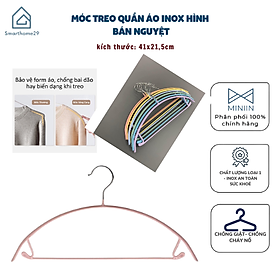 Combo 5 Móc Treo 1uần Áo Bằng Inox Bọc Nhựa Chống Trơn Trượt, Hằn Vết Quần Áo Hình Bán Nguyệt Nhiều Màu - HÀNG CHÍNH HÃNG MINIIN