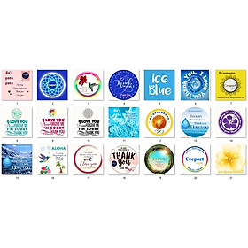 Set 40 Decal Thanh Tẩy 3.5*3.5 mixed (Ho'oponopono Cleaning Decal Sticker) cắt sẵn