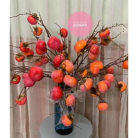 Mua Cành Quả Hồng Giả - Loại quả bẹt cành 7 quả dài 80cm