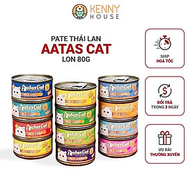 Hình ảnh Pate lon Aatas Cat pate dinh dưỡng mới cao cấp cho mèo lon 80g đủ vị