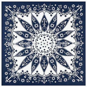 Khăn bandana họa tiết độc đáo - Khăn vuông cotton 100% 55x55cm
