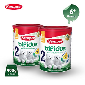 Combo 2 Sữa bột công thức Semper Bifidus số 2 400g hộp