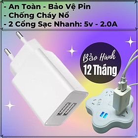 Mua Củ Sạc Nhanh 2 Cổng USB - Công Suất 10W (5V-2A) - An Toàn  Bảo Vệ Pin - Chống Cháy Nổ
