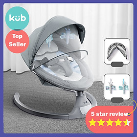 Nôi Rung Tự Động Cho Bé - KUB - Bản Nâng cấp - Màn hình Led Cảm Ứng, điều khiển từ xa, phát nhạc kết nối Bluetooth