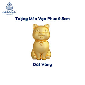 Mua Mèo Vạn Phúc dát vàng 9.5 cm - Gốm sứ Minh Long
