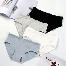 Combo 10 Quần lót nữ cotton sợi kháng khuẩn kết hợp viền cạp ren ôm sát vòng 3 định hình và tạo nét gợi cảm cho bạn gái Anmyan QL6 có 3 size từ 40-60kg tặng 3 mặt nạ Familydecor