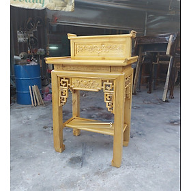 Mua Bàn thờ 2 tầng mẫu triện sen chất  liệu gỗ tràm 100% gỗ tự nhiên