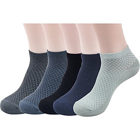 Set 5 Đôi Tất Nam Cổ Thấp Sợi Tre Thoáng Khí