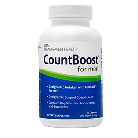 Fairhaven Health Countboost for men Sản phẩm tăng số lượng tinh trùng khỏe mạnh