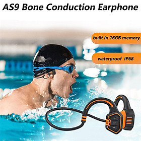 Tai nghe hoạt động xương IPX8 không dây Bộ nhớ bơi 16GB Máy nghe nhạc MP3 không thấm nước Mở đầu Bluetooth Tai nghe Thể thao Thể thao: Orange
