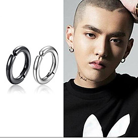 Bông tai kẹp vành khoen tròn kiểu dáng ST HOT cá tính nam nữ