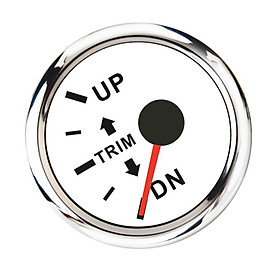 Universal Φ 52mm Trim Indicator Left Indicator Marine Accessories, White Dial,