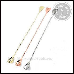 Mua Thìa pha chế inox 2 đầu 40cm ( 1 đầu cào) - Bar spoon