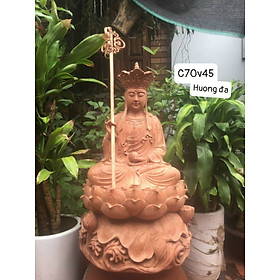 Mua Tượng phật địa tạng vương bồ tát bằng gỗ hương đá kt cao 70×45cm