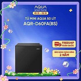 Tủ lạnh Aqua 50 lít AQR-D60FA(BS) - Freeship toàn quốc - Hàng chính hãng