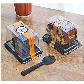 100 Hộp vuông đen A01 đựng bánh cuộn