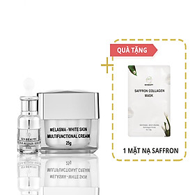 Bộ 2 sản phẩm Trắng Da Ngừa Nám KN Beauty chuyên sâu: Kem dưỡng 25g + Serum 30ml (Quà Tặng Mặt Nạ)