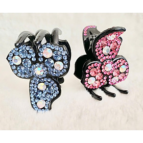 Combo 2 kẹp tóc càng cua đính đá Ý cao cấp xịn 