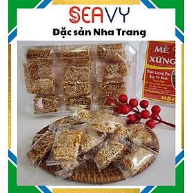 Đặc Sản Nha Trang - Kẹo Mè Xửng Viên Dẻo Dai ,Thơm Vị Mè, mềm dễ ăn  Seavy Hộp 400G