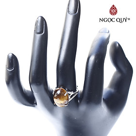 Nhẫn bạc đá thiên nhiên freesize- Ngọc Quý
