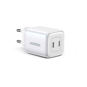 Mua Ugreen UG15327CD294TK 45W 2C GaN chuẩn cắm EU chân tròn Màu Trắng Củ sạc nhanh 2 cổng USB-C - HÀNG CHÍNH HÃNG