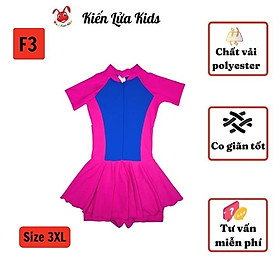 Đồ bơi cho bé gái kín đáo liền thân từ 29-44kg- dạng quần và váy - chất vải polyester